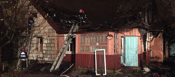 Пожар в неэксплуатируемом доме в Минске Пожар в неэксплуатируемом доме в Минске - Sputnik Беларусь