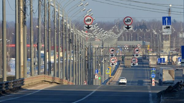 Участок границы Беларуси и России на трассе М1 - Sputnik Беларусь