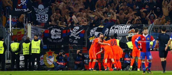 Футболисты московского ЦСКА в матче Лиги чемпионов со швейцарским «Базелем» - Sputnik Беларусь