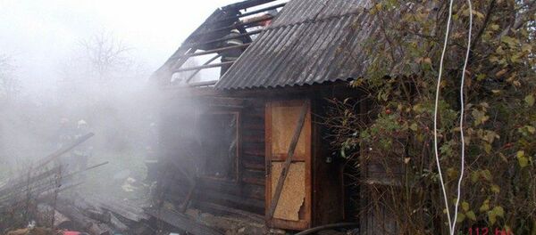 Место пожара в Полоцке - Sputnik Беларусь