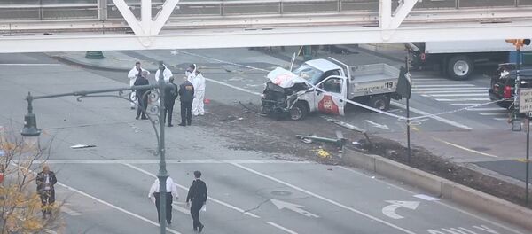 Первые минуты после теракта в США - Sputnik Беларусь