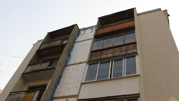 Пятиэтажка в центре Гродно, в которой несколько месяцев делают капремонт - Sputnik Беларусь