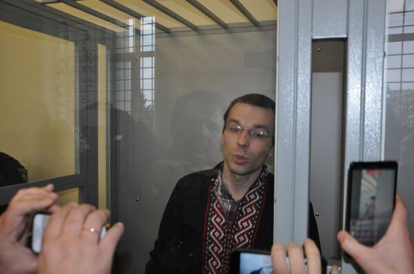 Журналист Василий Муравицкий во время суда - Sputnik Беларусь