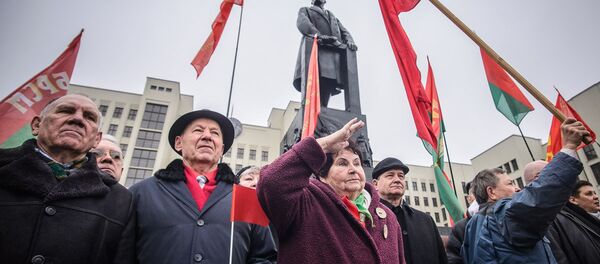 В Минске отметили 100-летие революции В Минске отметили 100-летие революции - Sputnik Беларусь