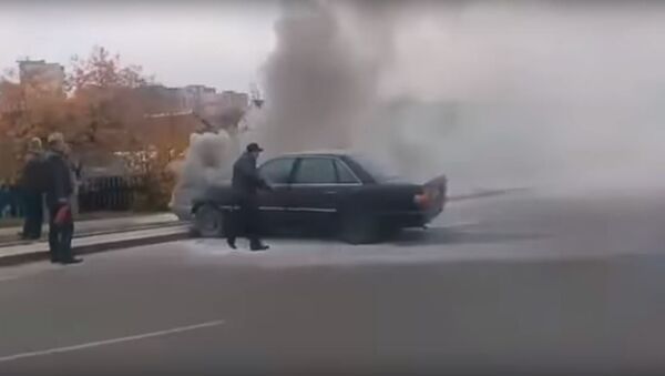 Возгорание машины в Бресте - Sputnik Беларусь