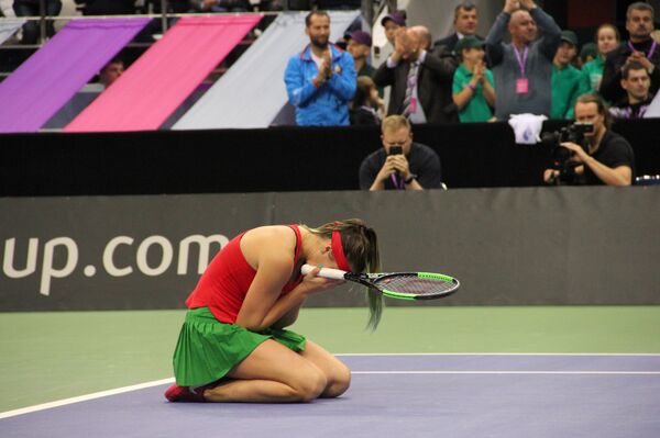 После победы Арина Соболенко не могла сдержать эмоции - Sputnik Беларусь