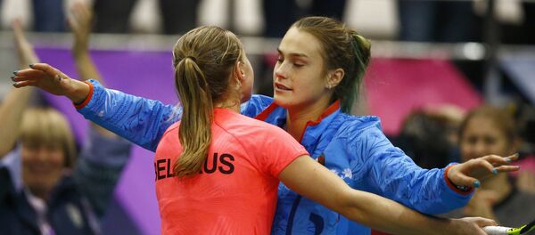 Белорусские теннисистки Александра Саснович и Арина Соболенко Белорусские теннисистки Александра Саснович и Арина Соболенко - Sputnik Беларусь