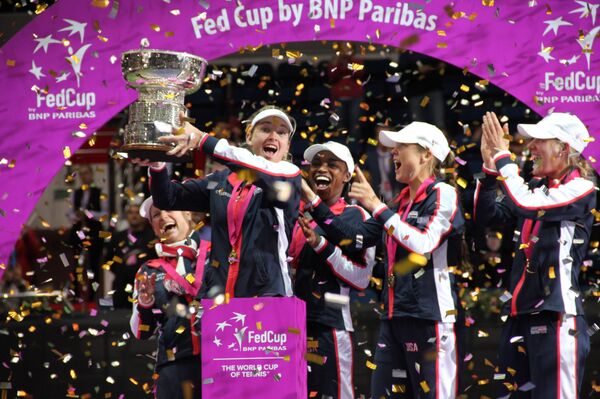 Сборная США во время церемонии награждения победителей Кубка Федерации - Sputnik Беларусь