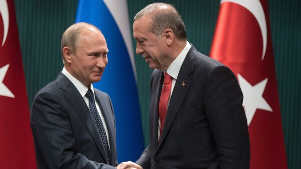 Президент РФ Владимир Путин и президент Турции Реджеп Тайип Эрдоган  - Sputnik Беларусь