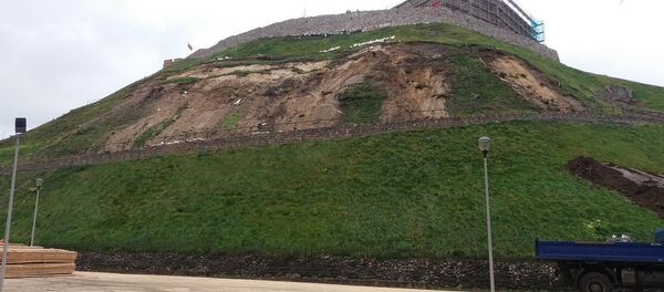 Сляды апоўзня на гары Гедыміна Сляды апоўзня на гары Гедыміна - Sputnik Беларусь