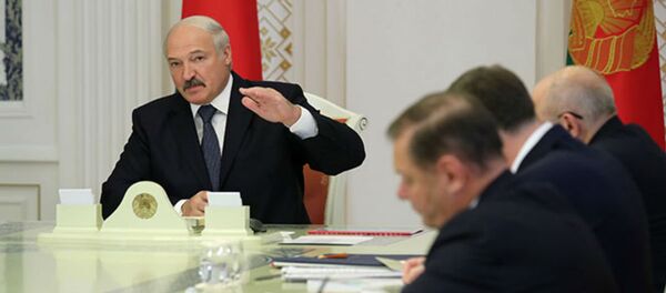 Президент Беларуси Александр  Лукашенко на совещании по вопросам работы кредитно-финансовых организаций в стране - Sputnik Беларусь