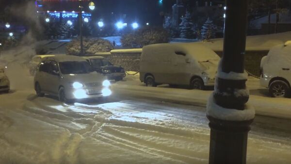 Снегопад во Владивостоке, видео - Sputnik Беларусь