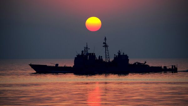Военный корабль в море, архивное фото - Sputnik Беларусь