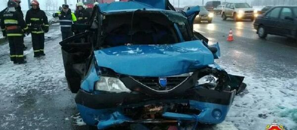 Автомобиль-участник ДТП на МКАД Автомобиль-участник ДТП на МКАД - Sputnik Беларусь