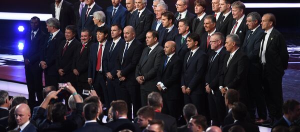 Тренеры стран-участниц на официальной жеребьевке чемпионата мира по футболу 2018 - Sputnik Беларусь