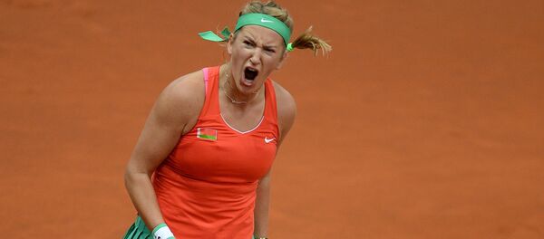 Виктория Азаренко в одиночной встрече в матче плей-офф Кубка Федерации - Sputnik Беларусь