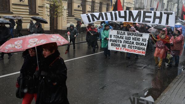 Участники марша сторонников Михаила Саакашвили - Sputnik Беларусь