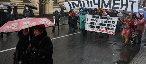 Участники марша сторонников Михаила Саакашвили - Sputnik Беларусь