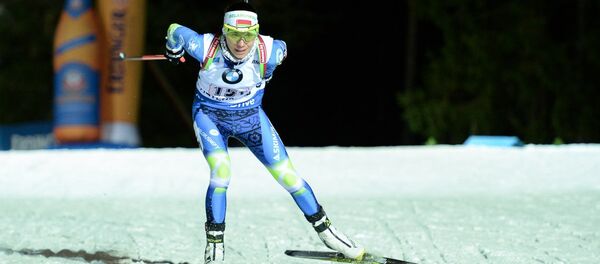 Белорусская биатлонистка Надежда Скардино Белорусская биатлонистка Надежда Скардино - Sputnik Беларусь