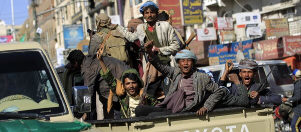 Хуситы на улицах в Сане, Йемен - Sputnik Беларусь