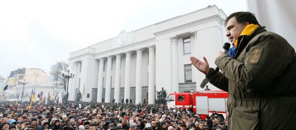 Михаил Саакашвили выступает перед жителями Киева 5 декабря 2018 года - Sputnik Беларусь