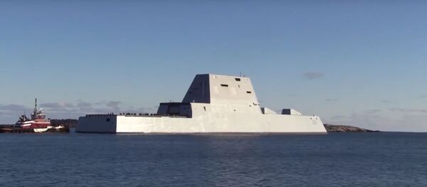 США спустили на воду эсминец будущего, видео - Sputnik Беларусь