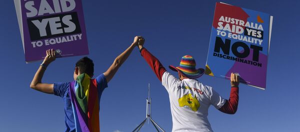 Сторонники однополых браков в Австралии позируют для фотографий - Sputnik Беларусь