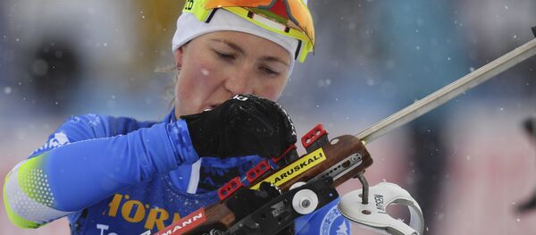 Дарья Домрачева на этапе Кубка мира, архивное фото - Sputnik Беларусь