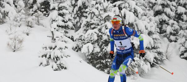 Дарья Домрачева (Беларусь) на II этапе Кубка мира по биатлону сезона 2017/18 в австрийском Хохфильцене - Sputnik Беларусь