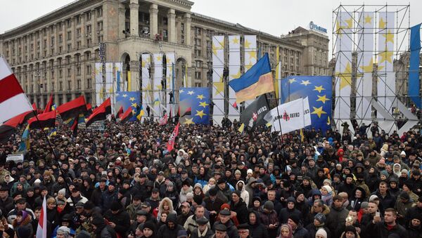 Акция протеста сторонников М. Саакашвили в Киеве - Sputnik Беларусь