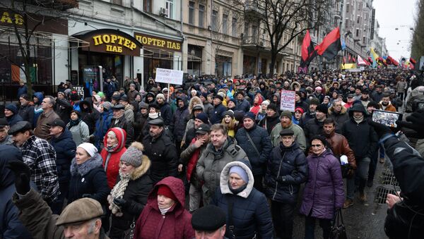 Акция протеста сторонников М. Саакашвили в Киеве - Sputnik Беларусь