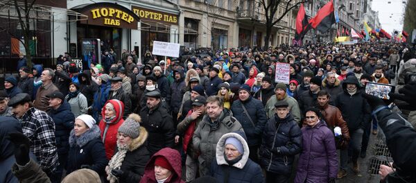 Акция протеста сторонников М. Саакашвили в Киеве - Sputnik Беларусь