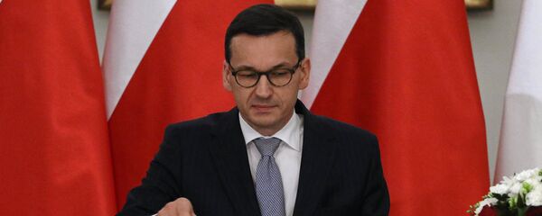 Прэм'ер-міністр Польшчы Матэўш Маравецкі Прэм'ер-міністр Польшчы Матэўш Маравецкі - Sputnik Беларусь