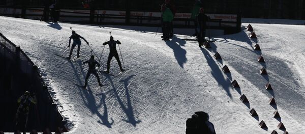 Биатлонистки на дистанции гонки в Тюмени, архивное фото - Sputnik Беларусь