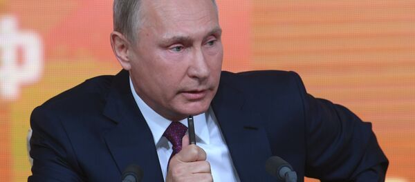 Ежегодная большая пресс-конференция президента РФ Владимира Путина Ежегодная большая пресс-конференция президента РФ Владимира Путина - Sputnik Беларусь