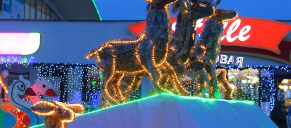 Новогодняя ярмарка на Комаровском рынке в Минске - Sputnik Беларусь