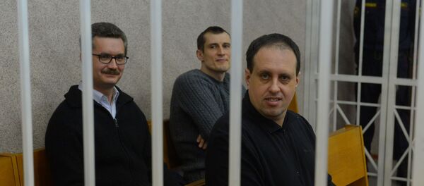 Суд по делу Дмитрия Алимкина, Юрия Павловца и Сергея Шиптенко - Sputnik Беларусь