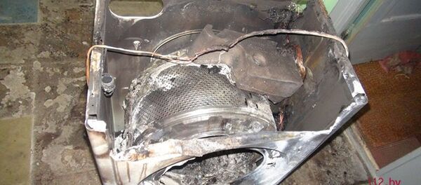 Сгоревшая стиральная машина - Sputnik Беларусь