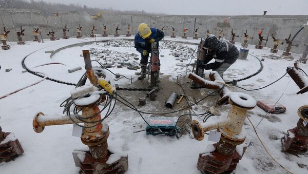 В основании будущего ствола шахты уже смонтированы скважины для заморозки породы. - Sputnik Беларусь
