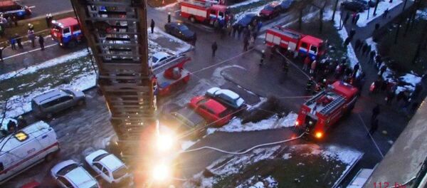 Пожар на проспекте Пушкина в Минске - Sputnik Беларусь