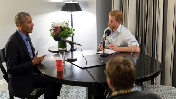 Принц Гарри берет интервью у бывшего президента США Барака Обамы - Sputnik Беларусь