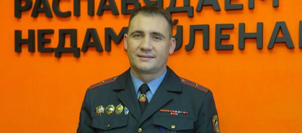 Начальник отдела агитации и пропаганды ГАИ УВД Мингорисполкома Сергей Зараник - Sputnik Беларусь