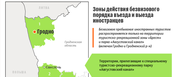 Безвизовый режим для иностранцев в Брестской и Гродненской областях – инфографика на sputnik.by - Sputnik Беларусь