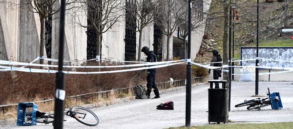 Место взрыва у метров в Стокгольме Место взрыва у метров в Стокгольме - Sputnik Беларусь