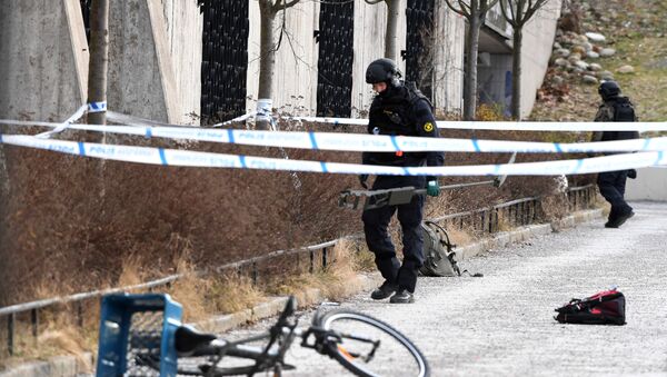 Правоохранители на месте взрыва в Стокгольме - Sputnik Беларусь