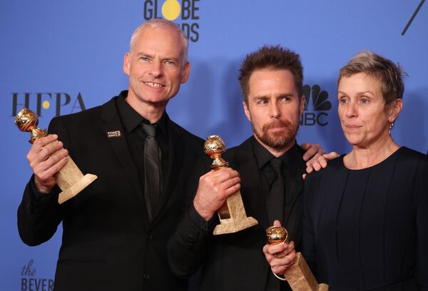 Мартин Макдонах, Сэм Рокуэлл и Фрэнсис Макдорманд - Sputnik Беларусь