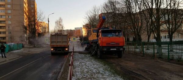 Ремонтные работы на тепломагистрали в Минске - Sputnik Беларусь