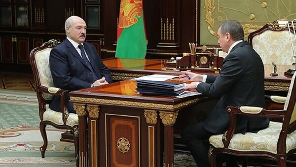 Встреча президента Беларуси Александра Лукашенко с министром иностранных дел Владимиром Макеем - Sputnik Беларусь