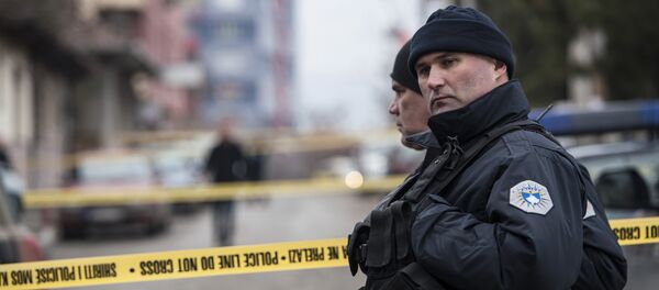 Полиция Косово на месте убийства Оливера Ивановича - Sputnik Беларусь