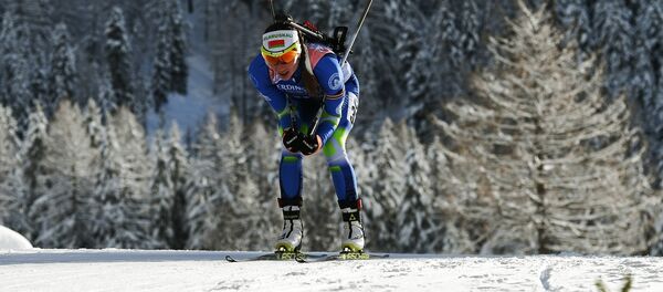 Трехкратная олимпийская чемпионка белоруска Дарья Домрачева Трехкратная олимпийская чемпионка белоруска Дарья Домрачева - Sputnik Беларусь
